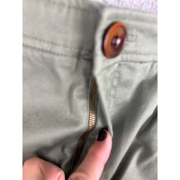 Anthropologie Meadow Rue Patchwork A-Line Skirt Sz 4 Cotton Blend Green/Brown - Picture 5 of 16